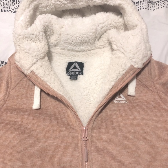 REEBOK | Warm Thick Faux Sherpa Lined Zip up Hoodie | Like New | Small - Picture 9 of 12